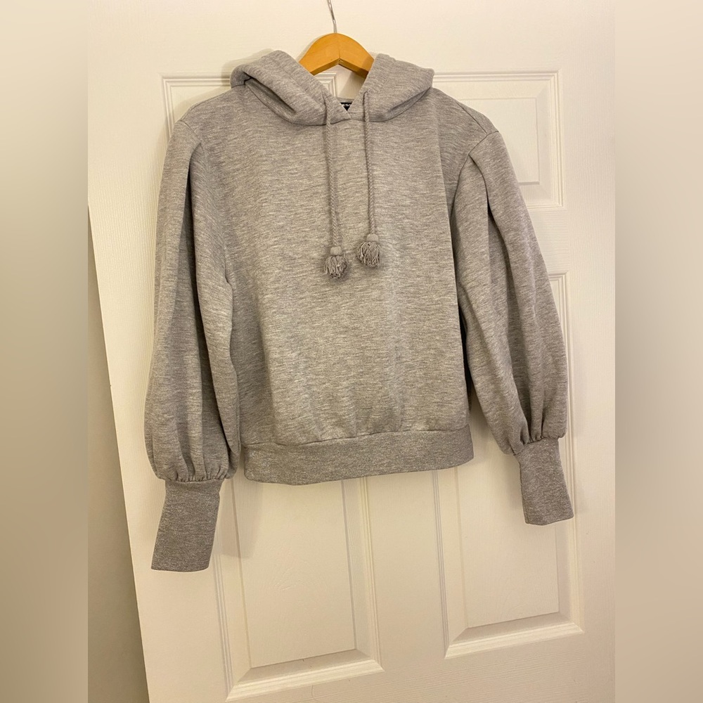 Express silver sweatshirt size extra small